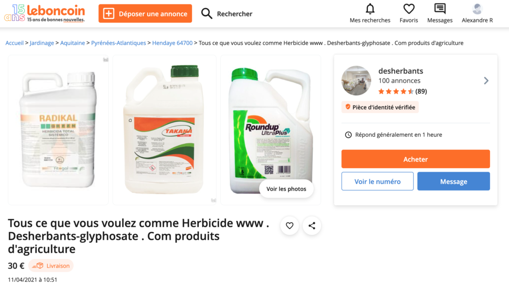 DÉSHERBANT RADIKAL GREEN 5L Herbicide Systémique Totale Non